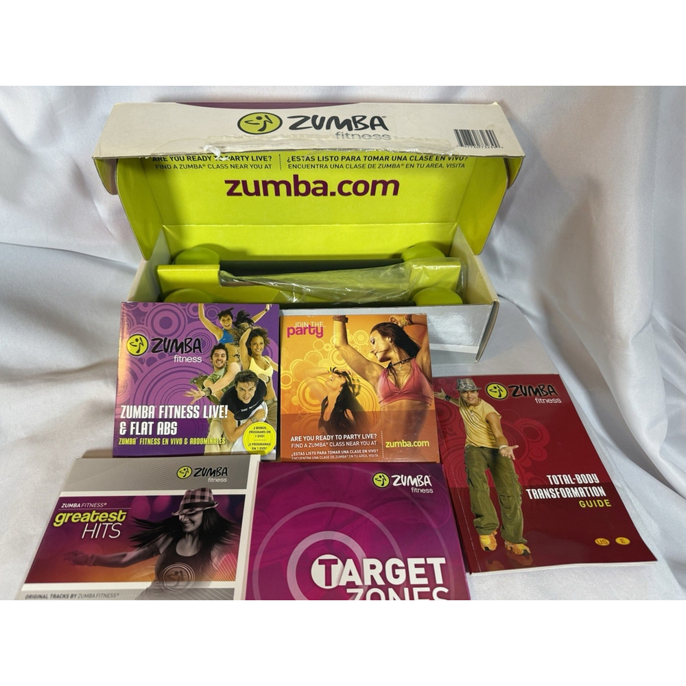 ZUMBA FITNESS Join the Party TONING STICKS With DVD’s Total Body Transformation